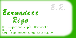 bernadett rigo business card